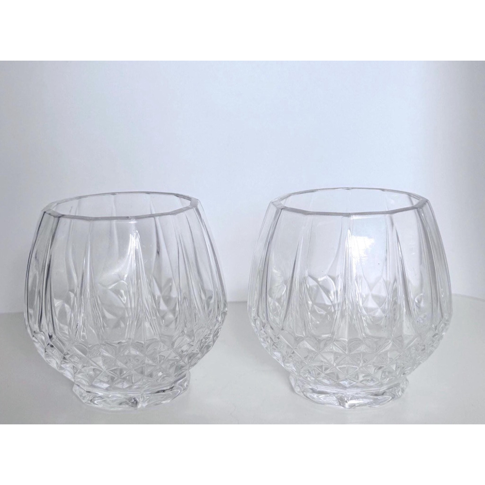 Vintage Longchamp Crystal Candleholders – Cristal D’Arques-Durand France, Clear